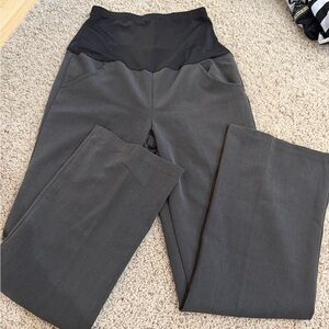 Women's Maternity Gray Dress Pants